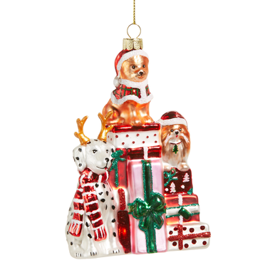 Ganz Ornament, Santa Paws and Presents (4552872)