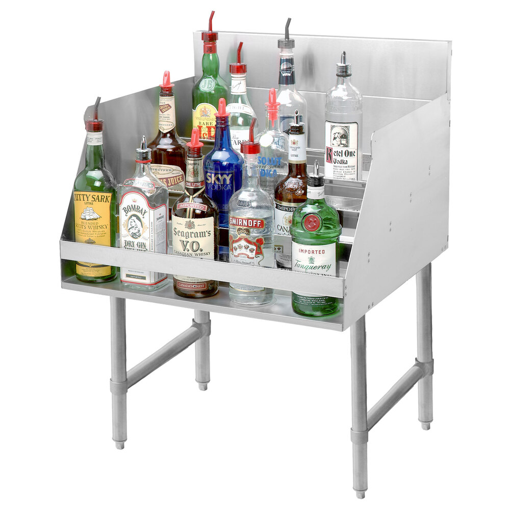 Advance Tabco LD-2124 Stainless Steel Liquor Display Rack - 24" x 26"