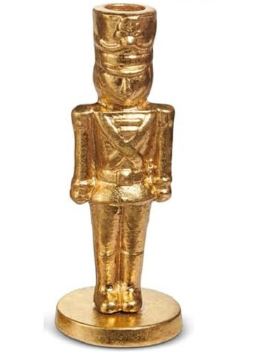 RAZ Imports 7" Nutcracker Candlestick - Holds Taper Candle (4559205A)