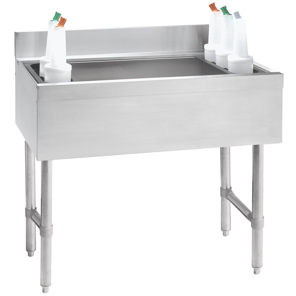 Advance Tabco CRI-16-30-7 Stainless Steel Underbar Ice Bin with 7-Circuit Cold Plate - 30" x 21"