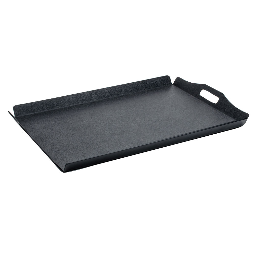 Cal-Mil 930-1-13 22 1/2" x 17" Black Room Service Tray with Raised Edges