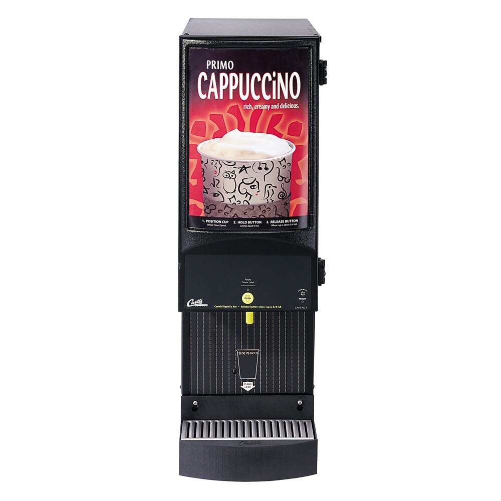 Curtis Cafe Series Primo PC1 One Station Cappuccino Machine with One 7 lb. Hopper and Sign - 120V
