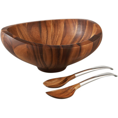 Nambé Butterfly Salad Bowl w/ Servers (5005)