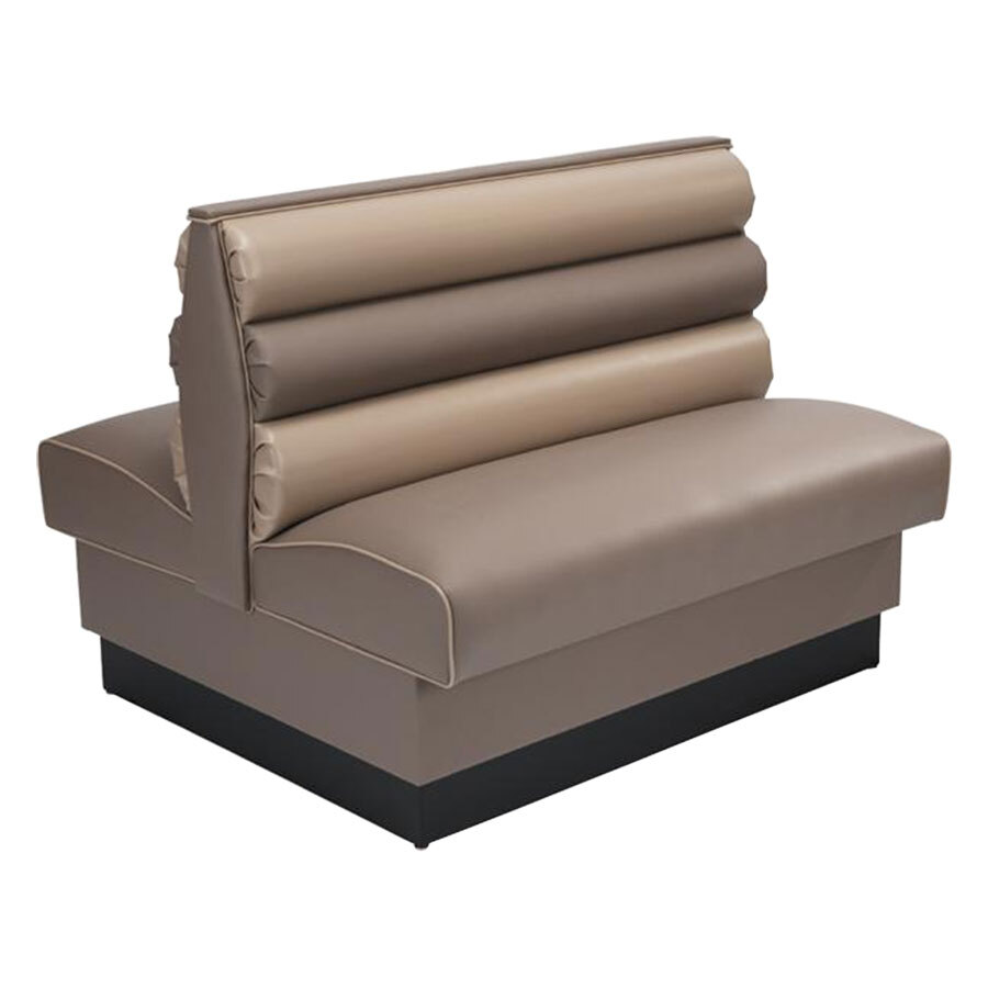 American Tables & Seating 46" Long Double Horizontal Channel Back Booth - 48" High