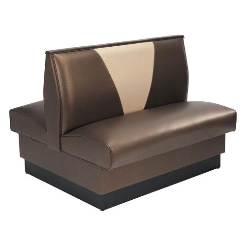 American Tables & Seating 46" Long Double V Shape Back Booth - 48" High