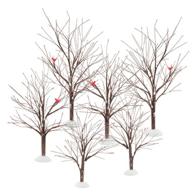 Department 56 Village Accessories, Bare Branch Trees - Set of 6 (56.52623)