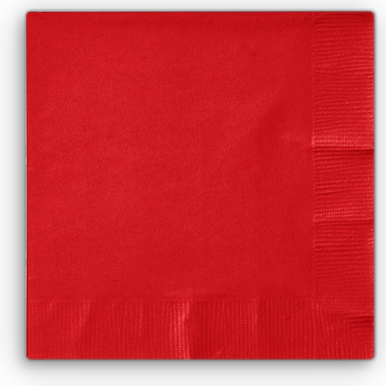 CEG Paper Beverage Napkins, Classic Red (571031B)