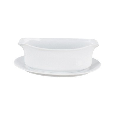 HIC Gravy Boat with Attached Saucer, 18oz. (722/103)
