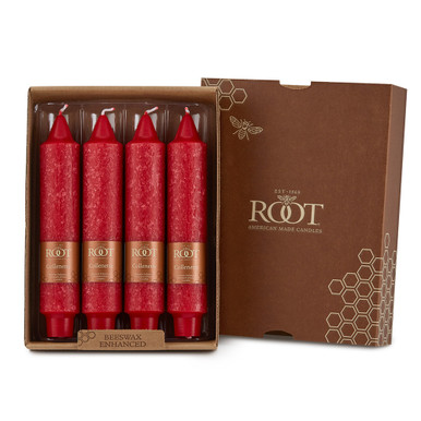 Root Timberline Collenette Candles 7", Red - Set of 4 (59768)