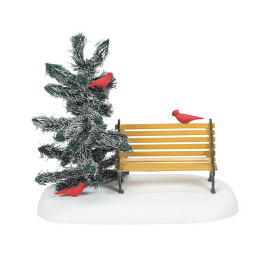 Department 56 Village Accessories, Cardinal Christmas Bench (6007663)