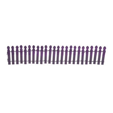 Department 56 Halloween Village, Ghoulish Purple Glitter Fence