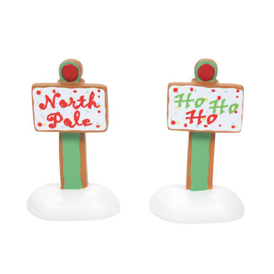 Department 56 Village Accessories Gingerbread Christmas Signs