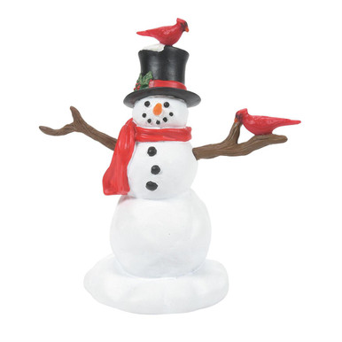 Department 56 Village Accessories, Cardinal Christmas Snowman (6009798)