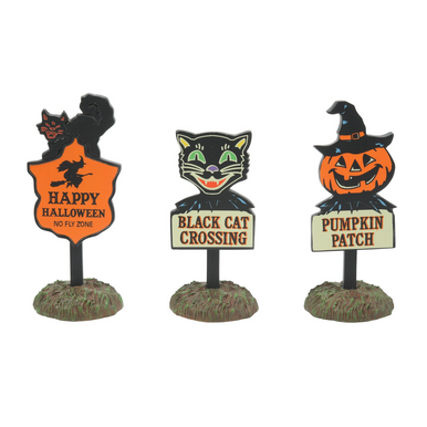 Department 56 Village Figures - Halloween Signs, Set of 3 (6009820)