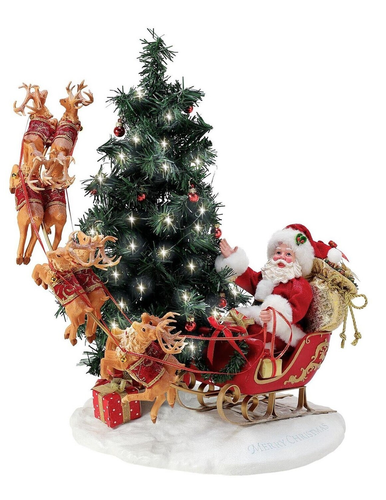 Enesco Possible Dreams Santa Figurine, Here Comes Santa Claus (6012249)