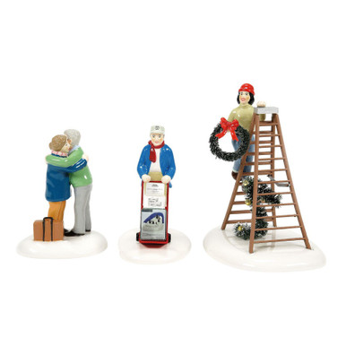 Department 56 Snow Village Figurine, Friends and Neighbors - Set of 3 (6013450)