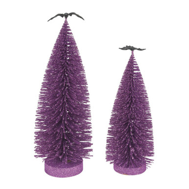 Department 56 Halloween Village Accessory, Gone Batty Trees - Set of 2 (6014700)