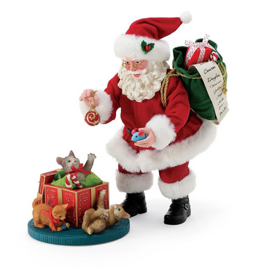 Enesco Possible Dreams Santa Figurine, Whiskering You a Merry Christmas (6015859)