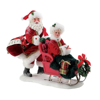 Enesco Possible Dreams Santa Figurine, Anniversary Ruby Sleigh (6016465)