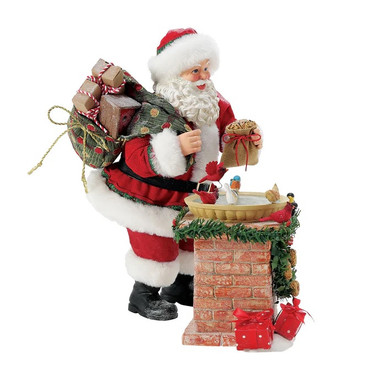 Enesco Possible Dreams Santa Figurine, Bird Bath (6016498)