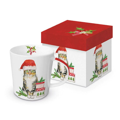 Paperproducts Design Gift-Boxed Mug, Christmas Kitty (604155)