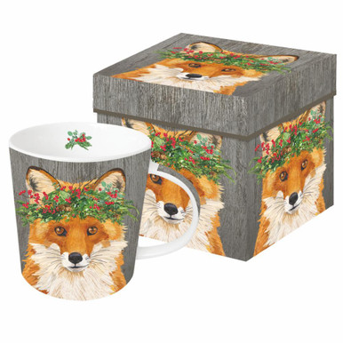 Paperproducts Design Gift-Boxed Mug, Winter Berry Fox (604580)
