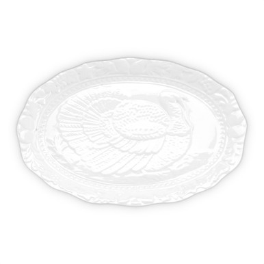 HIC Turkey Embossed Serving Platter, 17.5" (NT113)