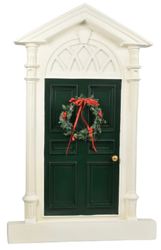 Byers' Choice Green Door With Wreath (6314)