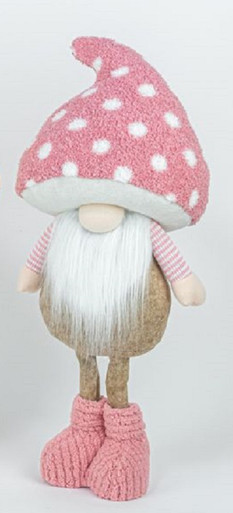 Hanna's Handiworks Pastel Hatshroom Gnome Stander - Pink (65270PINK)
