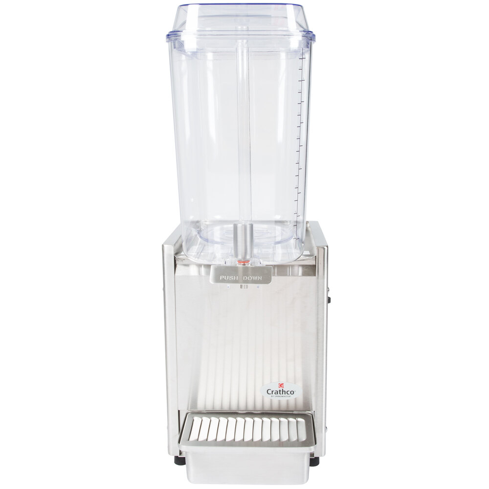 Crathco D15-3 Classic Bubbler Series Single 5 Gallon Bowl Stainless Steel Refrigerated Beverage Dispenser