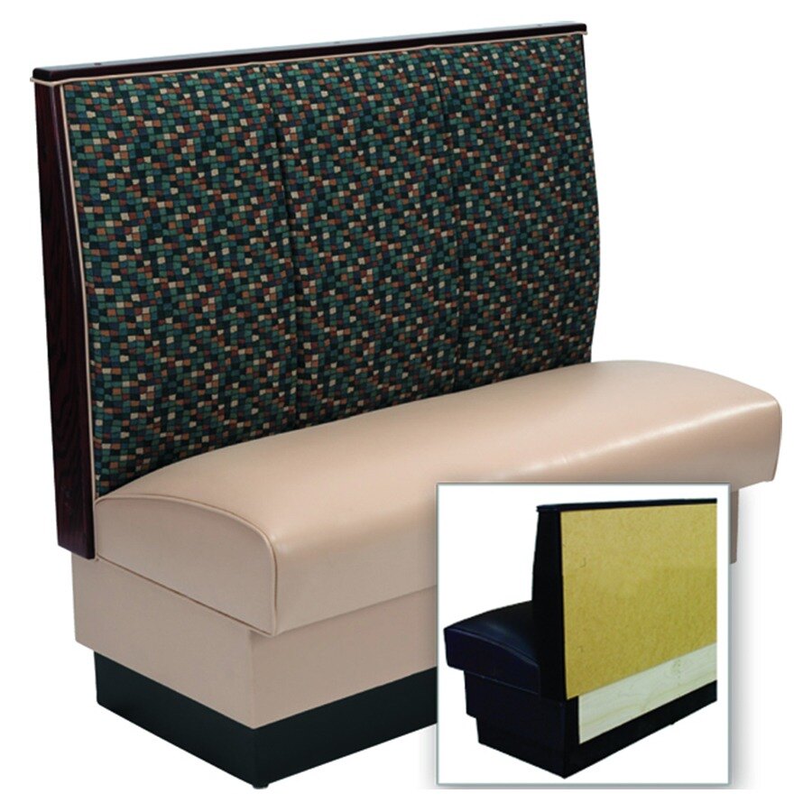 American Tables & Seating 3 Channel Back Upholstered Wall Bench - 48" High