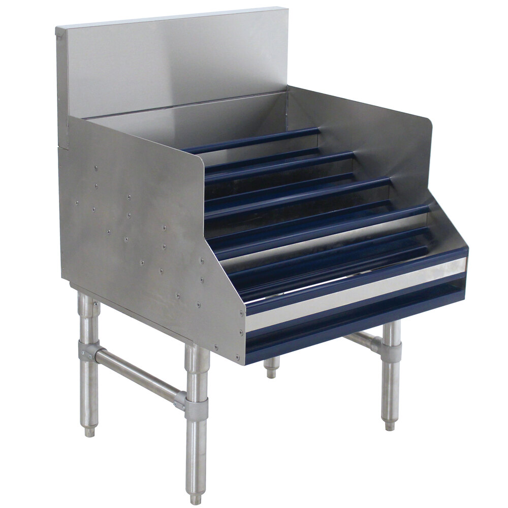 Advance Tabco PLD-2518 Prestige Series 18" Five-Tiered Stainless Steel Liquor Display Rack - 25" Deep