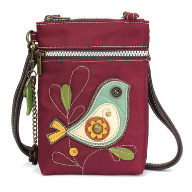 Chala Venture Cellphone Crossbody, Bird Burgundy (702BI9)
