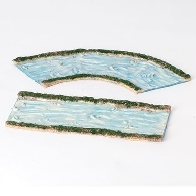 Roman Fontanini Curved and Straight Stream, 5" Collection - Set of 2 (59542)