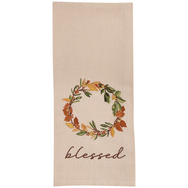Park Designs Dishtowel, Embroidered Elderberry Wreath (7499-455)
