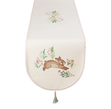 Design Imports Embellished Table Runner, Spring Bunny (755686)
