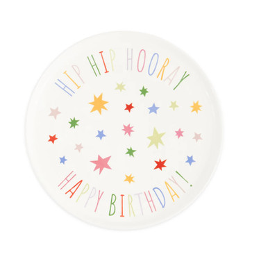 Design Imports Ceramic Dessert Plate, Hip Hip Hooray! (756775)