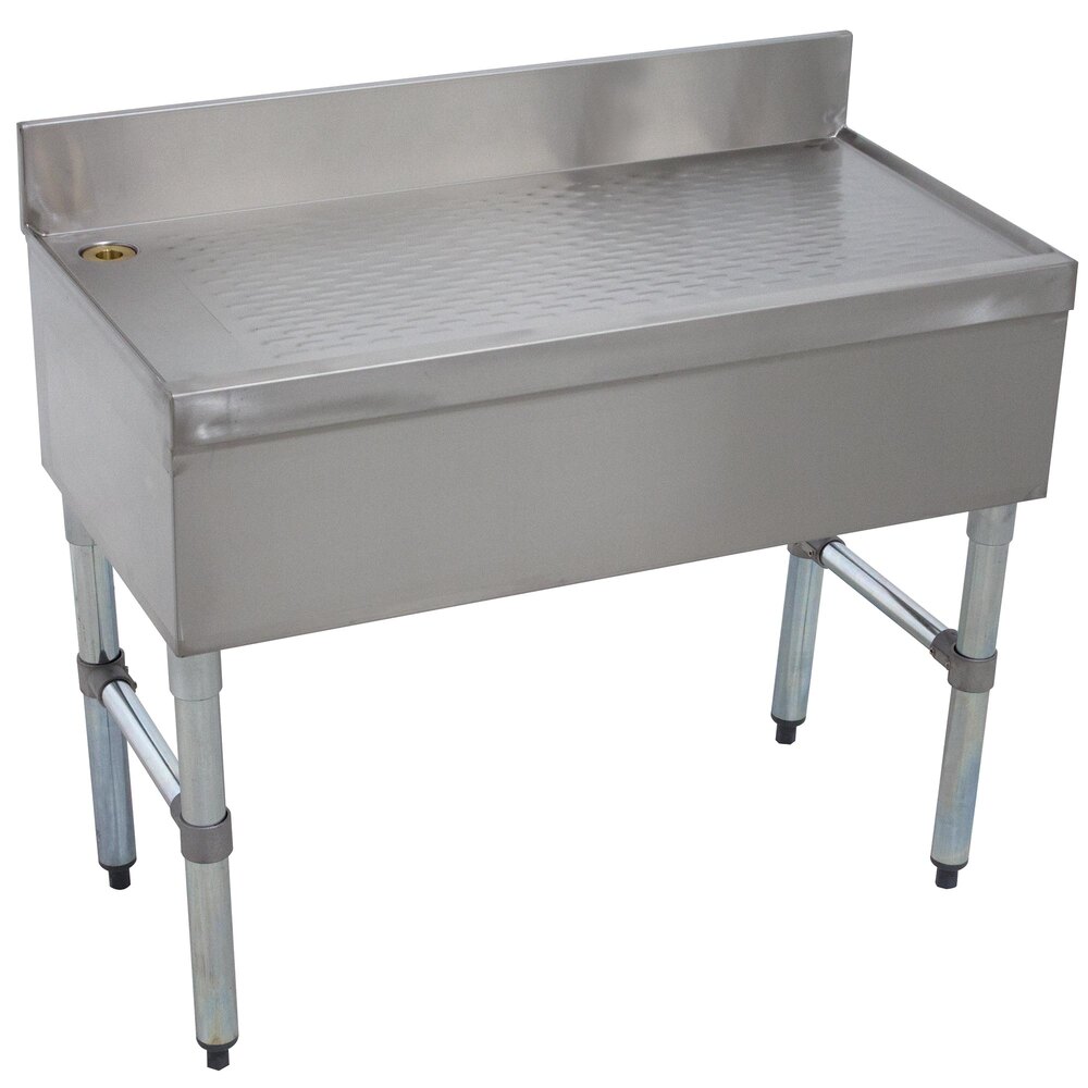 Advance Tabco SLD-2 Stainless Steel Free-Standing Bar Drainboard - 24" x 18"