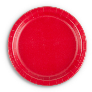 CEG Paper Lunch Plates, Classic Red (791031B)