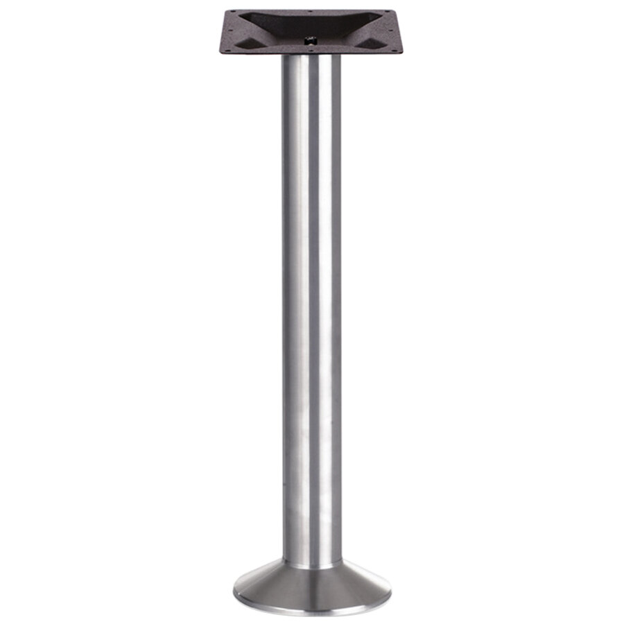 BFM Seating Alpha Bolt-Down Standard Height Outdoor / Indoor Stainless Steel Table Base