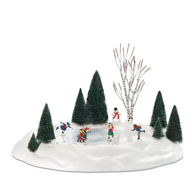 Department 56 Village Accessories, New Animated Skating Pond (801130)