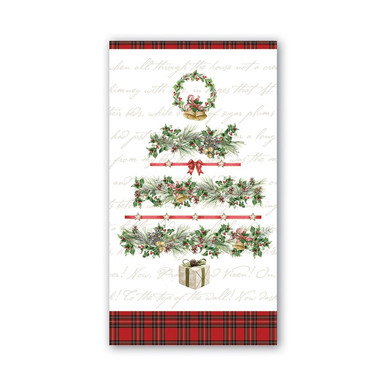 Michel Design Works Hostess Napkins, Holiday Garland - 2 Packs (807446)