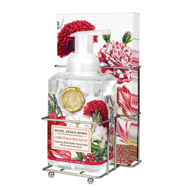 Michel Design Works Foaming Hand Soap & Napkin Set, Christmas Bouquet (809361)