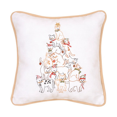 C&F Throw Pillow, Cat Tree (81215387A)