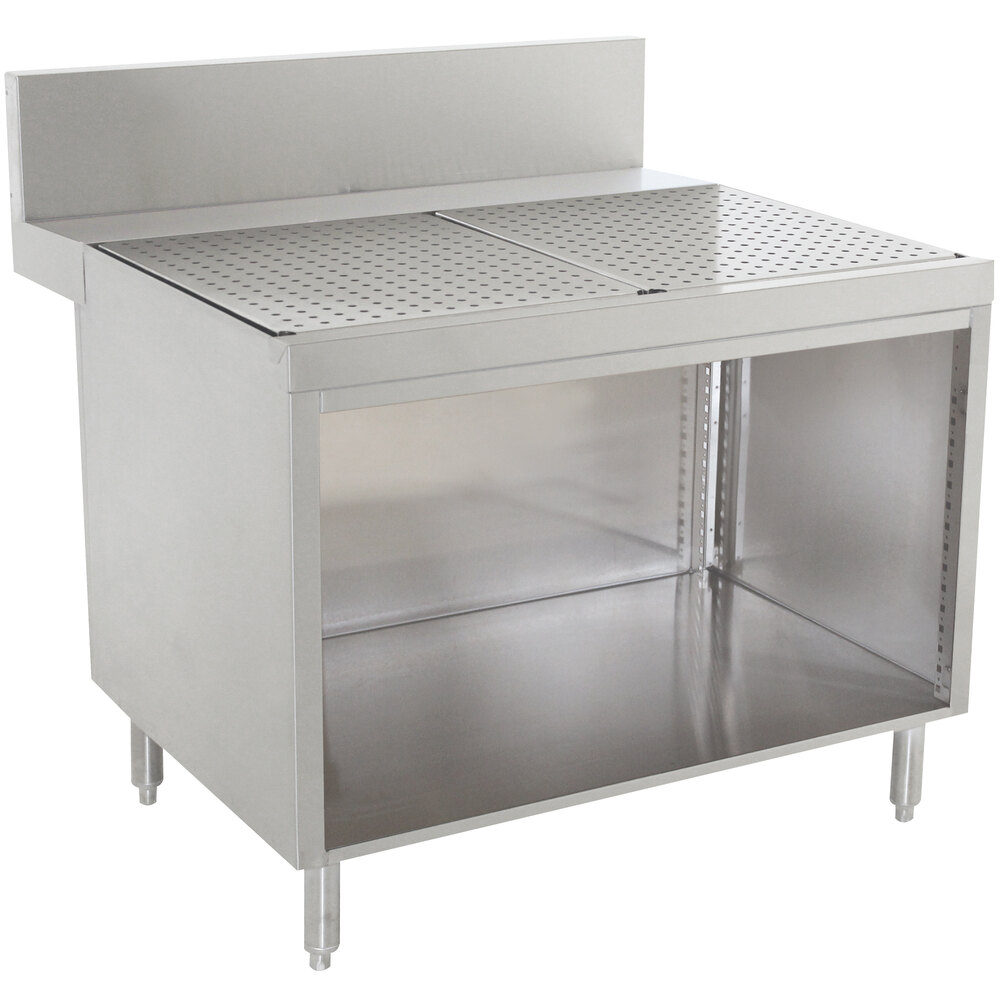 Advance Tabco PRSCO-24-12 Prestige Series Open Base Stainless Steel Drainboard Cabinet - 12" x 30"