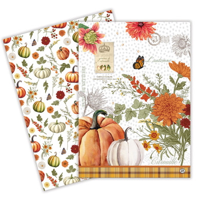 Michel Design Works Kitchen Towels, Pumpkin Delight - Set of 2 (830427)