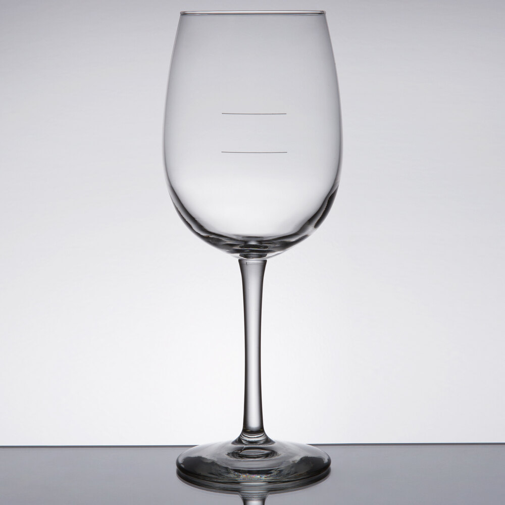 Libbey 7533-1178N Vina 16 oz. Customizable Wine Glass with Etched Pour Lines - 12/Case