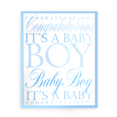 Caspari Gift Enclosure Cards, Congratulations It’s a Baby Boy (85491ENC)