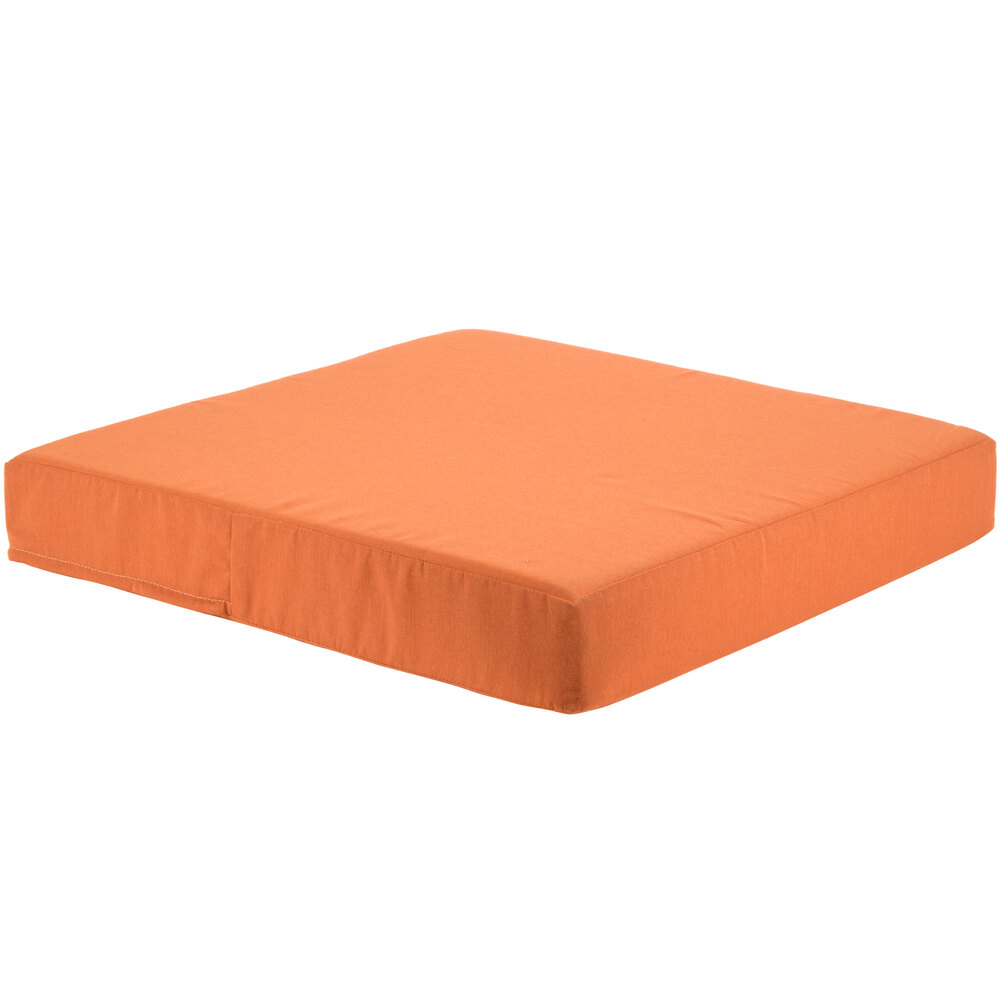 BFM Seating Aruba Rust Canvas Ottoman Cushion