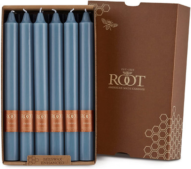Root Smooth Arista Candles 9", Williamsburg Blue - Box of 12 (89433)